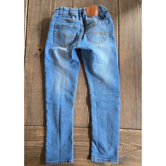 Lucky Jeans Girls Size 8 Zoe Skinny Denim Straight Leg Stretch Adjustable Waist - Picture 2 of 8